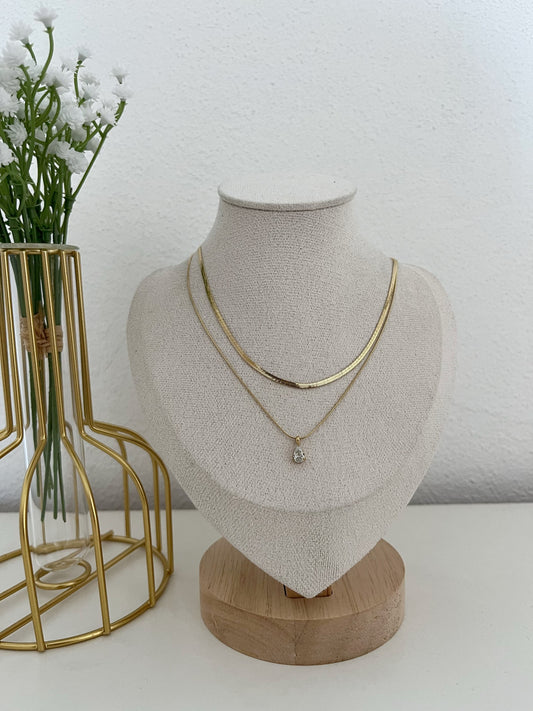 Colar Duplo Essência Gota