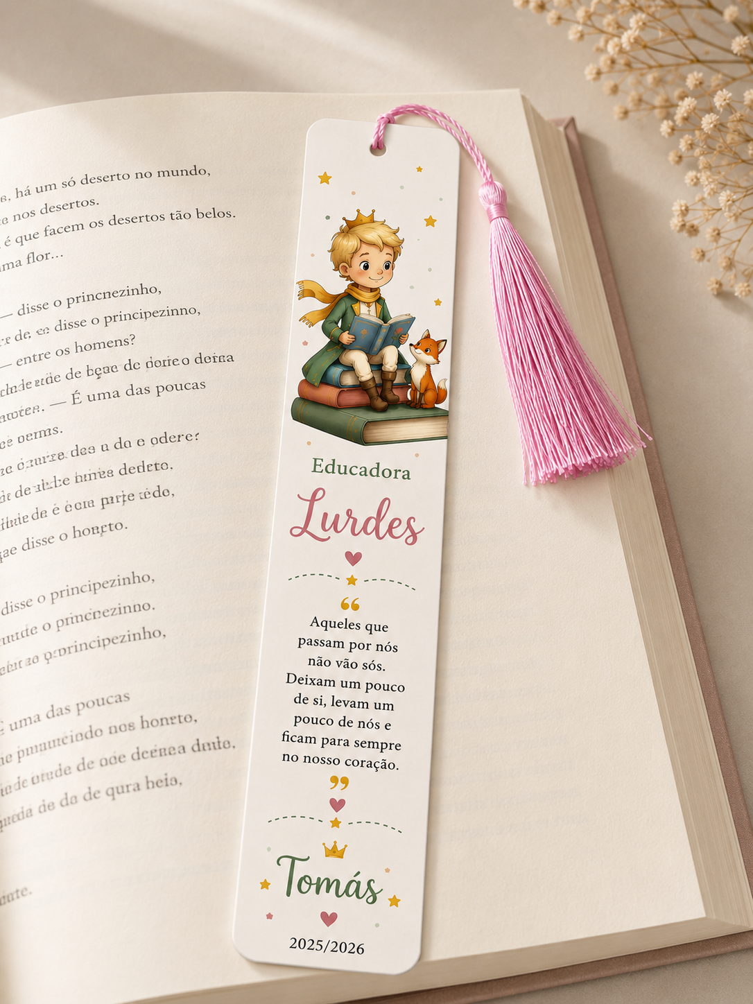 Marcador de Livro Personalizado Principezinho