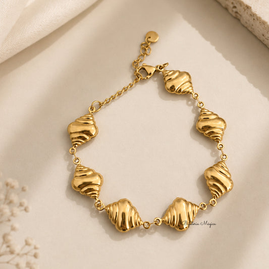 Pulseira Conchas Douradas