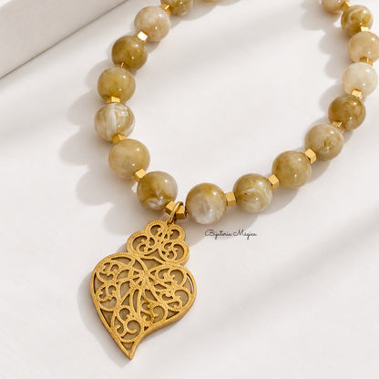 Colar Coração de Viana Dourado