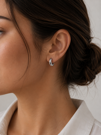 Argolas Minimal Chic Prateadas