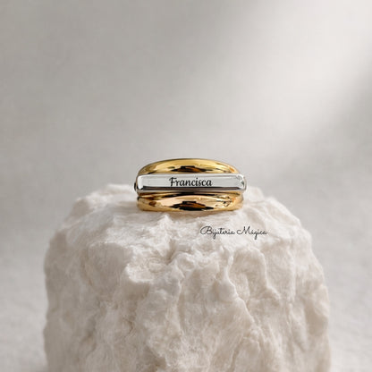Anel Personalizável Nome Elegance