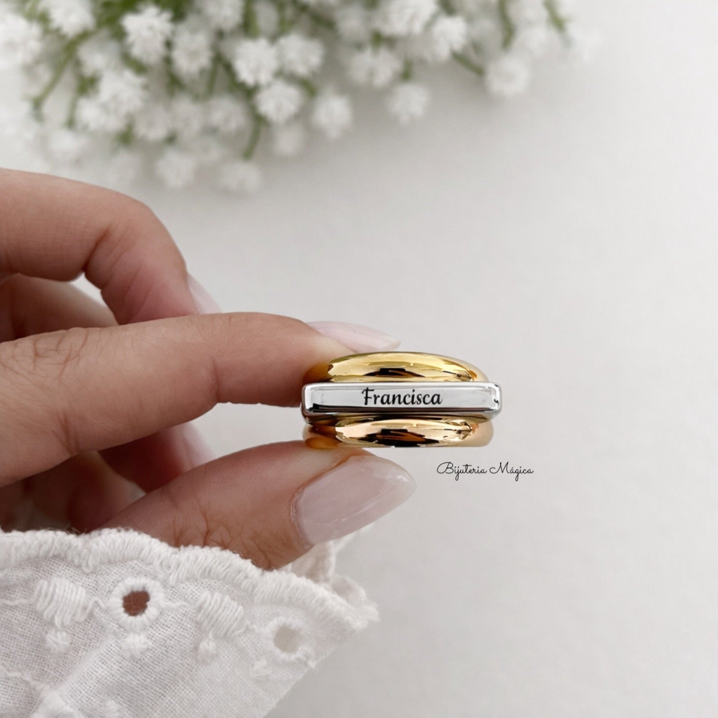 Anel Personalizável Nome Elegance