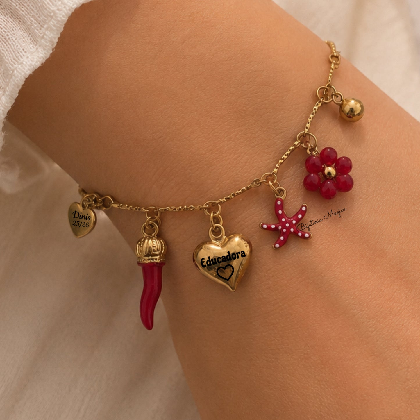 Pulseira Charm Personalizada Auxiliar