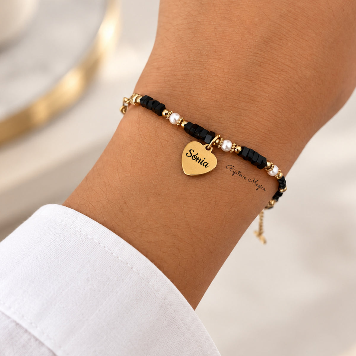 Pulseira Coração Personalizado Elegance
