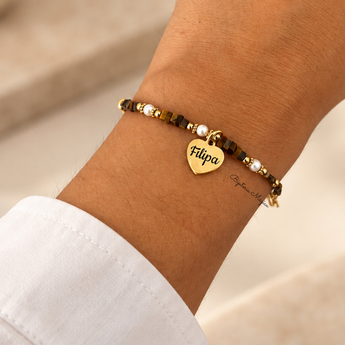 Pulseira Coração Personalizado Filipa
