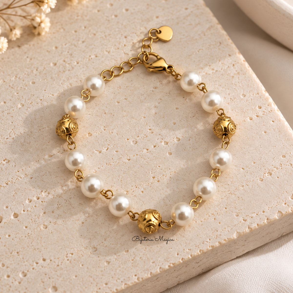 Pulseira Pérolas & Bolas de Viana