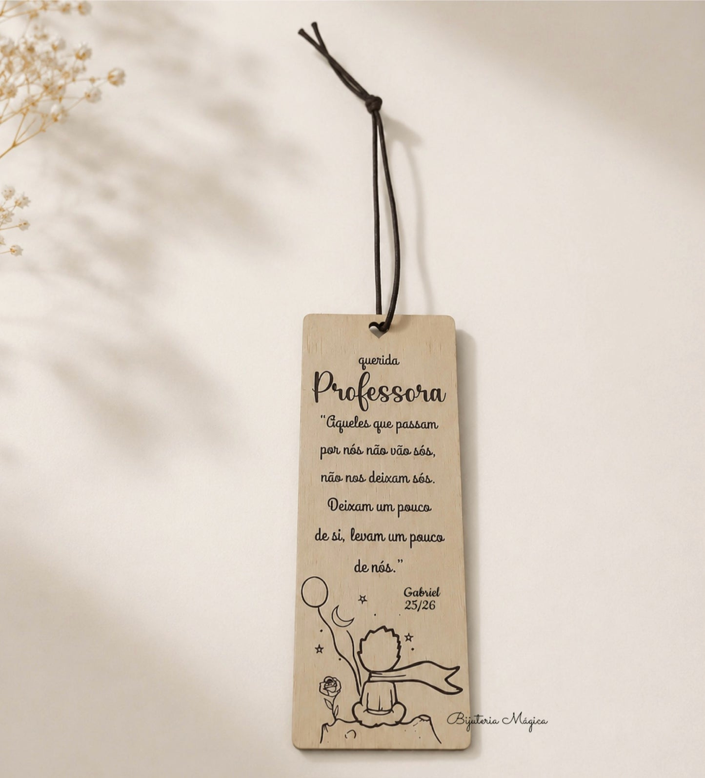 Marcador de Livro Professora Pequeno Príncipe Personalizado