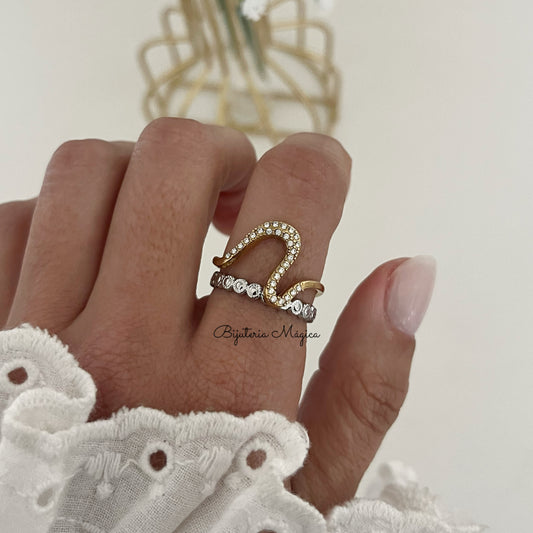 Anel Ajustável Elegância Brilhante
