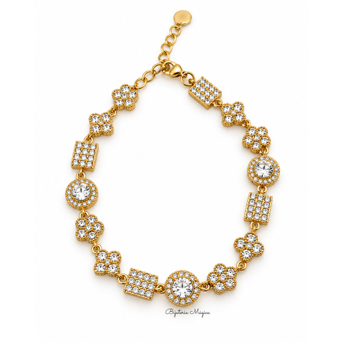 Pulseira Cristal Dourada
