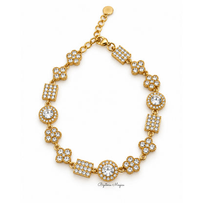 Pulseira Cristal Dourada