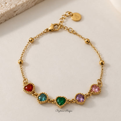 Pulseira Corações Coloridos