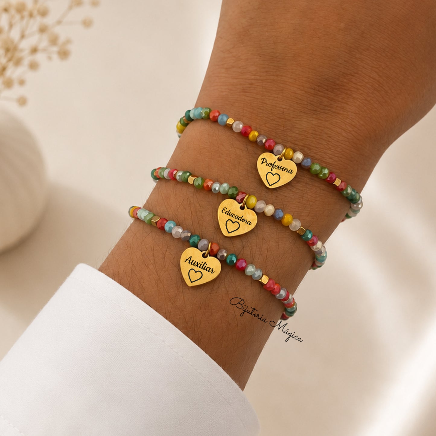 Pulseira Professora | Educadora | Auxiliar Personalizada