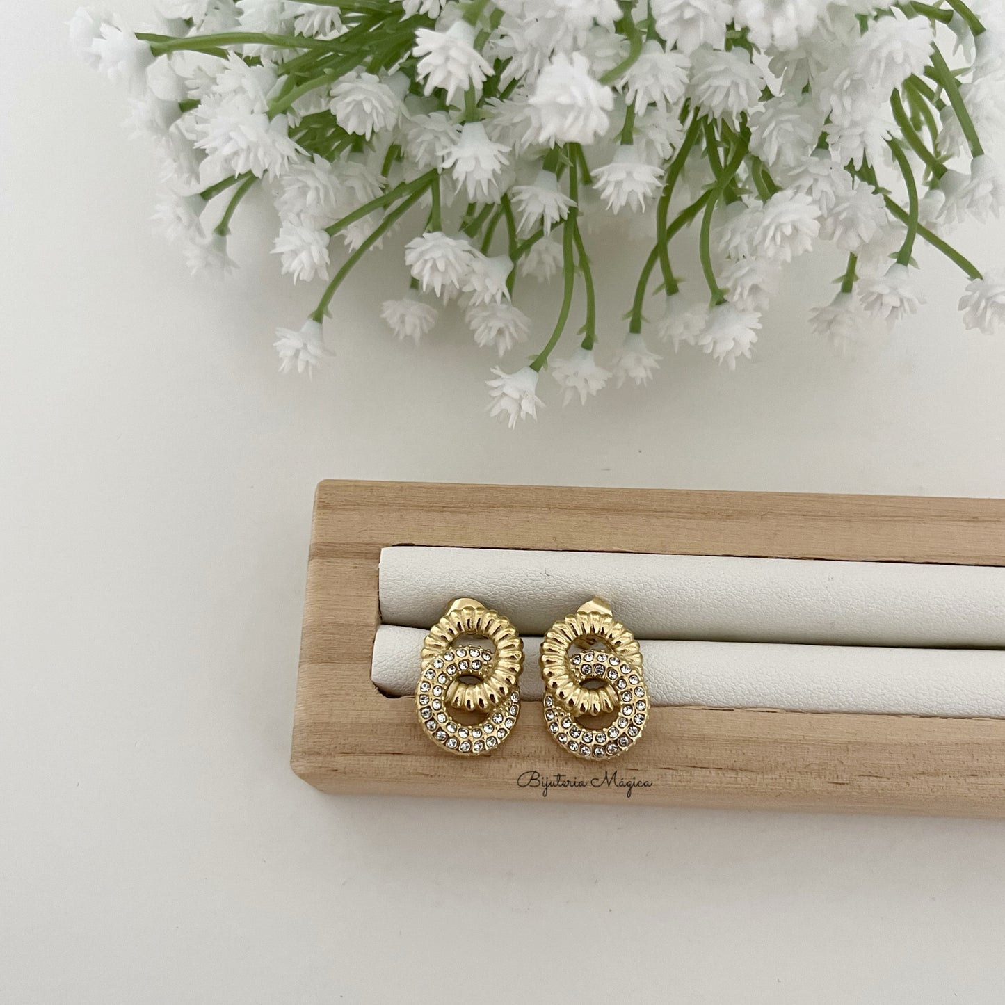 Brincos Espiral Brilhante em Aço