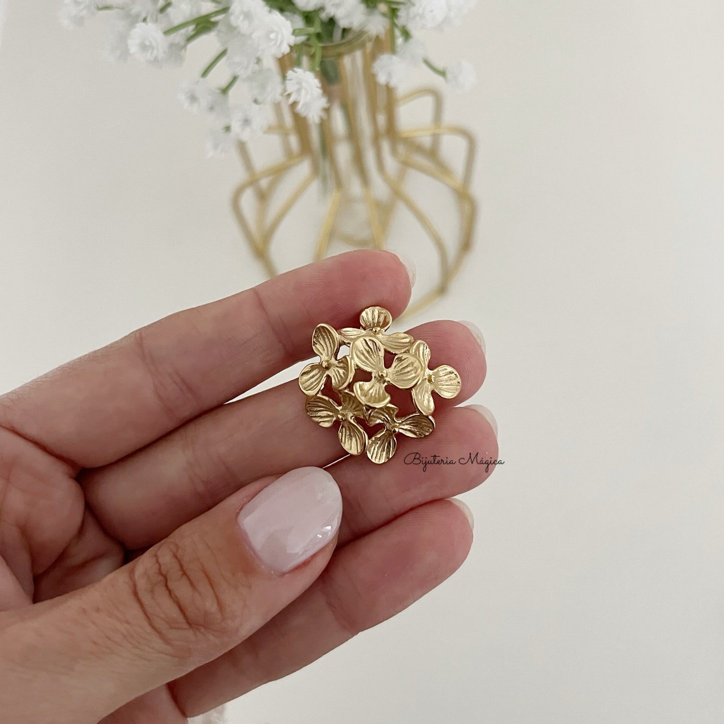 Floral Garden Earrings in Steel