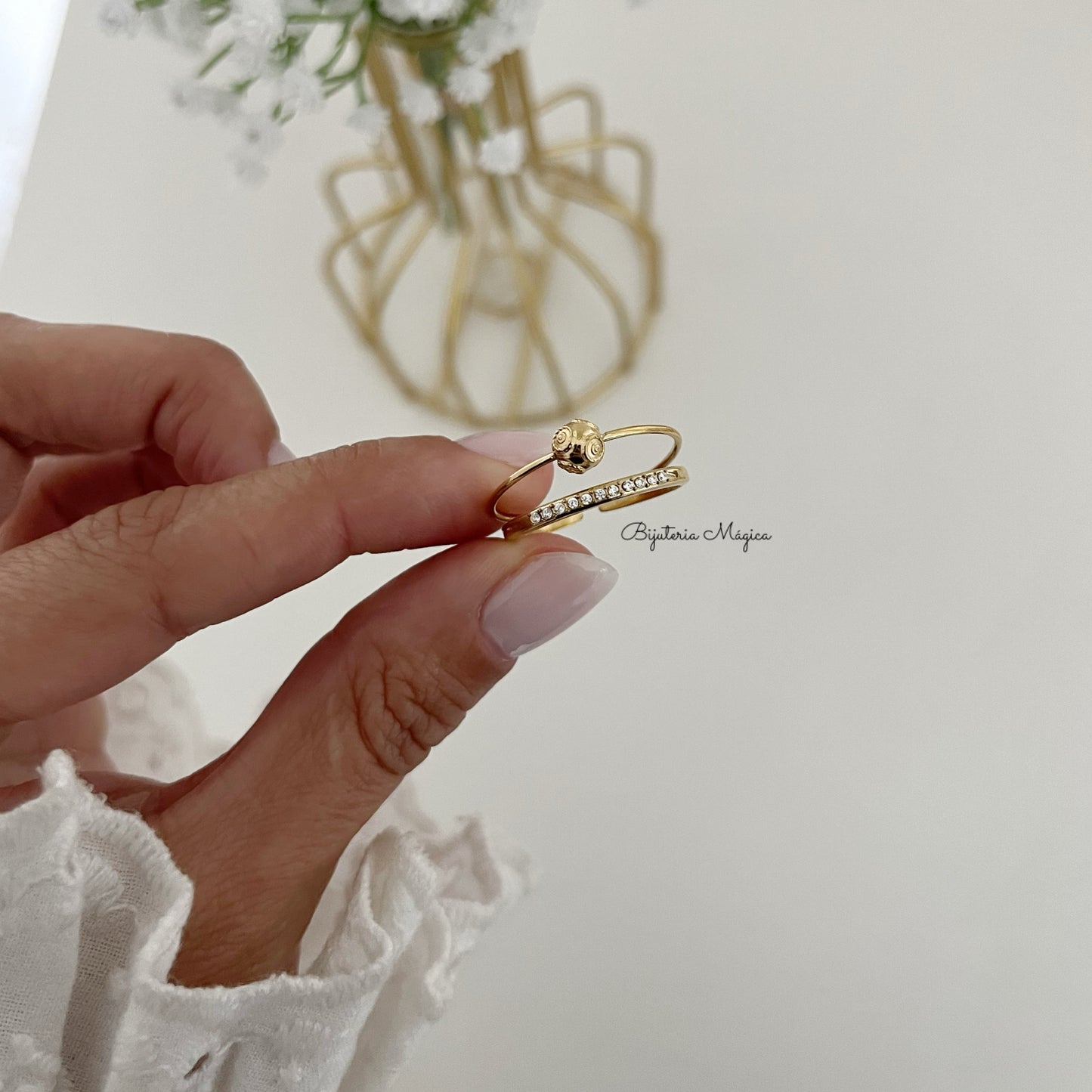 Adjustable Viana Ball Ring in Steel