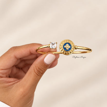 Pulseira Rígida Caramujo Azul
