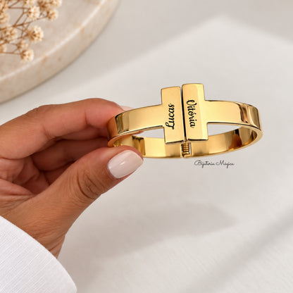 Pulseira Rígida Personalizável Dupla