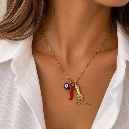 Colar Proteção com Amuletos