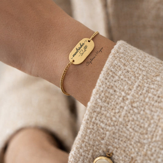 Pulseira Madrinha Delicada Personalizada em Aço