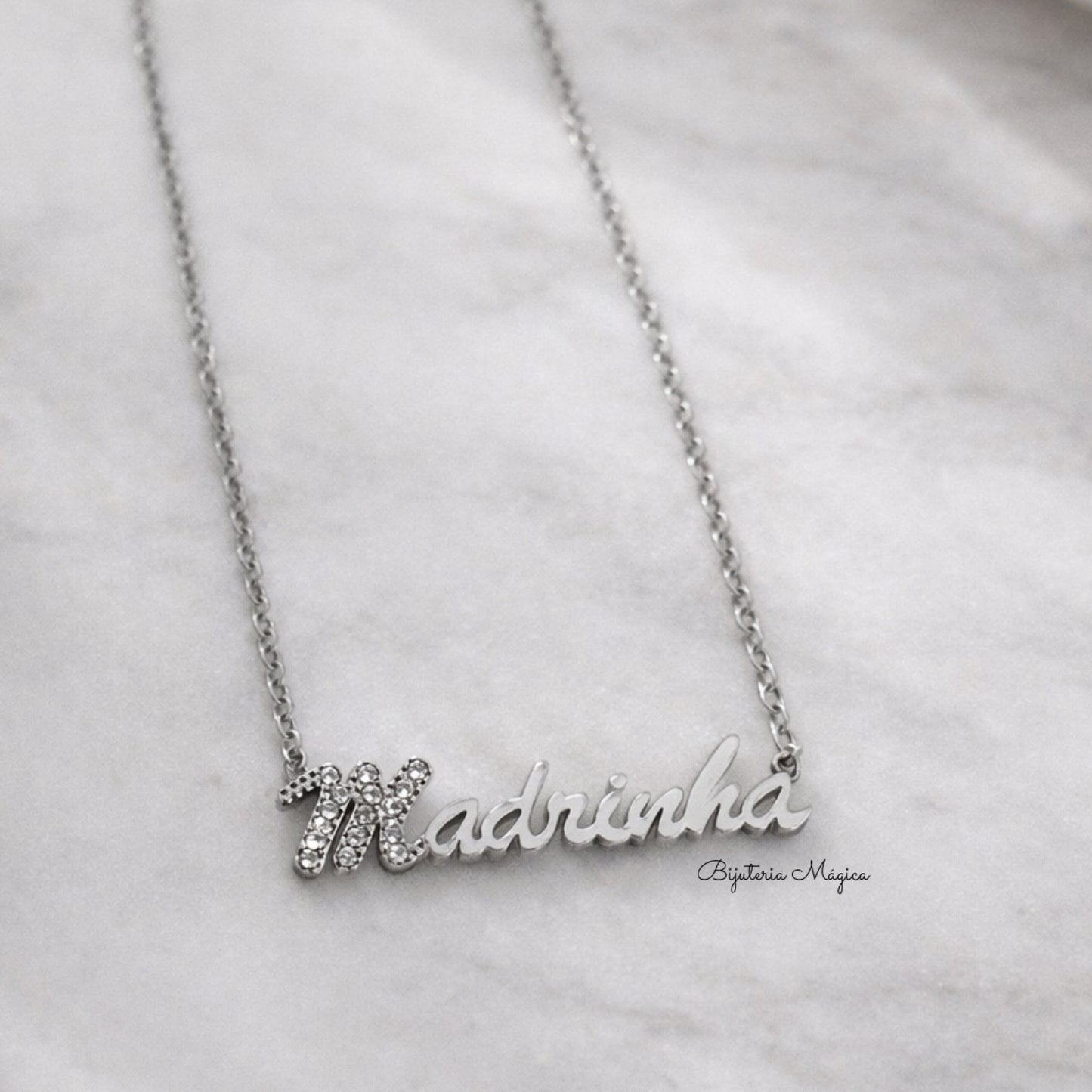 Bridesmaid Necklace with Zirconia in Steel
