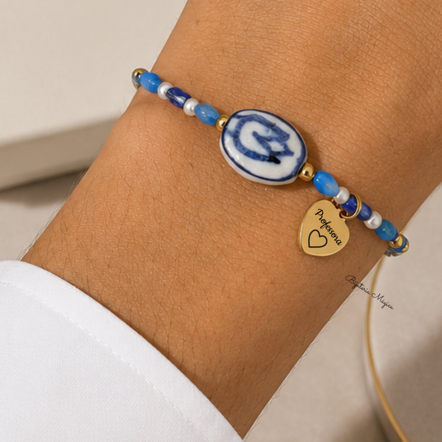 Pulseira Professora Azulejo Português Personalizada