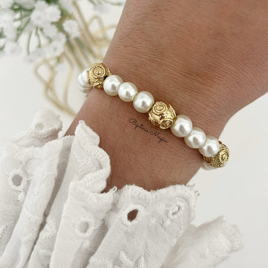 Pulseira Pérolas com Bola de Viana