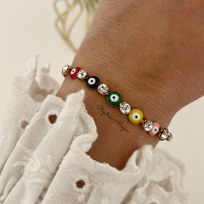 Pulseira Olho Colorido Brilho