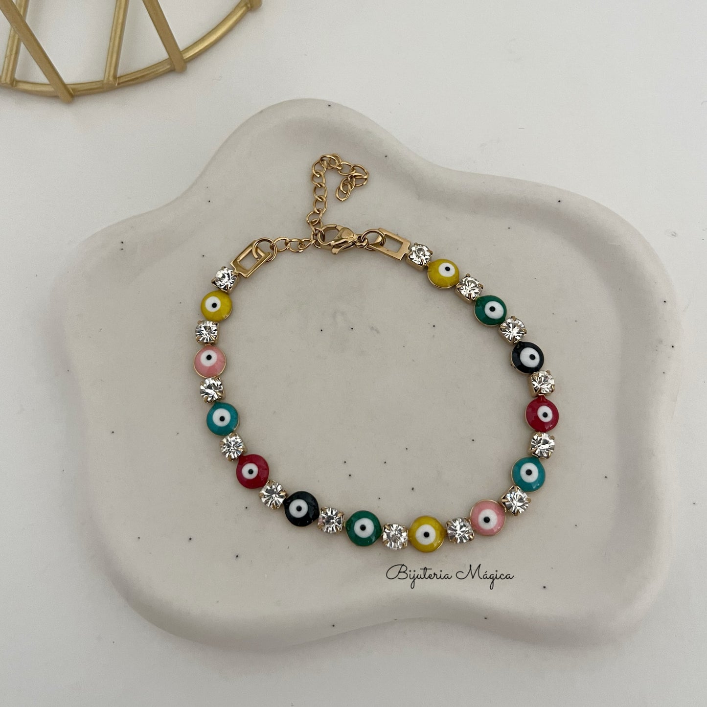 Pulseira Olho Colorido Brilho