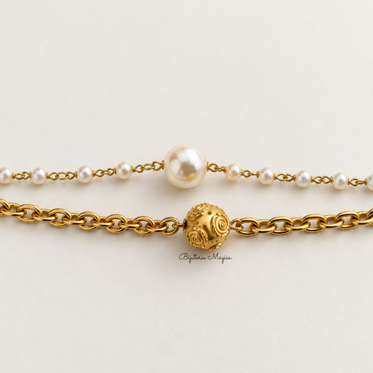 Pulseira Dupla Pérola de Viana