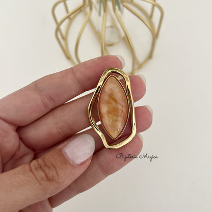 Brincos Elegance Madrepérola Caramelo