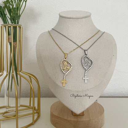 Our Lady Aparecida Necklace with Godmother Cross