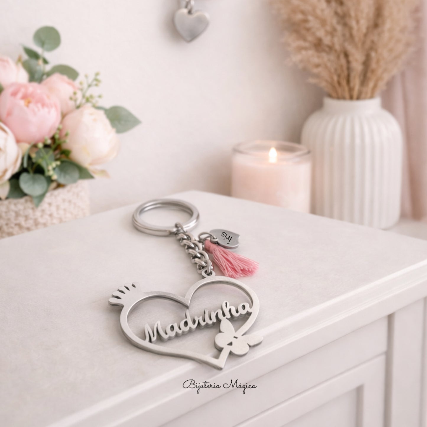 Godmother Heart Keychain