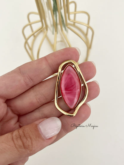 Brincos Elegance Madrepérola Rosa