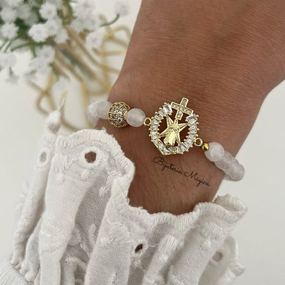 Pulseira Nossa Senhora das Graças em Aço Inoxidável