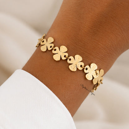Pulseira Trevos Dourados