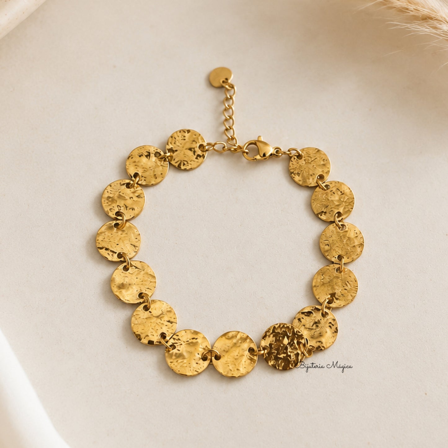 Pulseira Discos Dourados