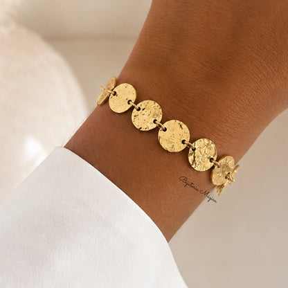 Pulseira Discos Dourados