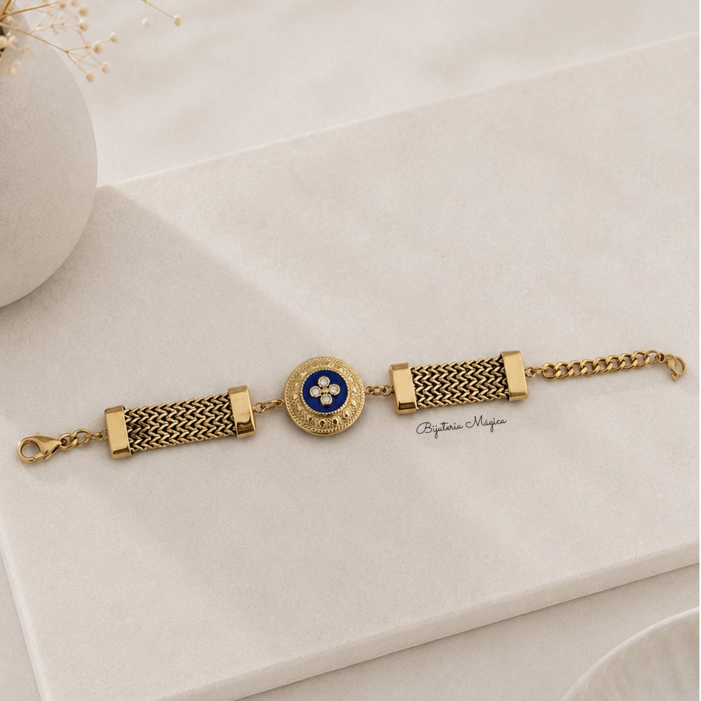 Pulseira Caramujo Azul