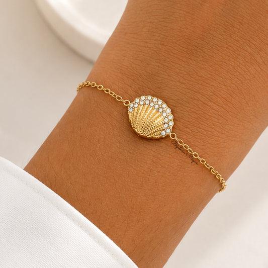 Pulseira Concha Dourada