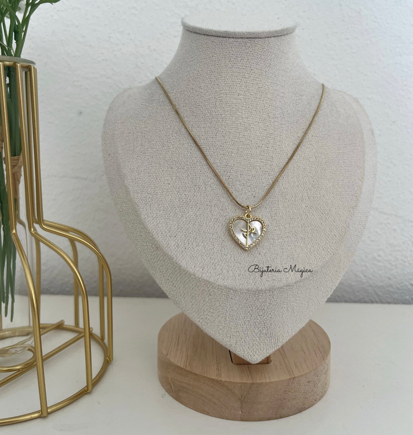 Stainless Steel Faith Heart Necklace
