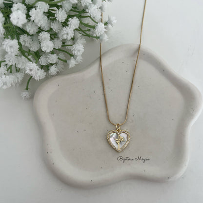 Stainless Steel Faith Heart Necklace