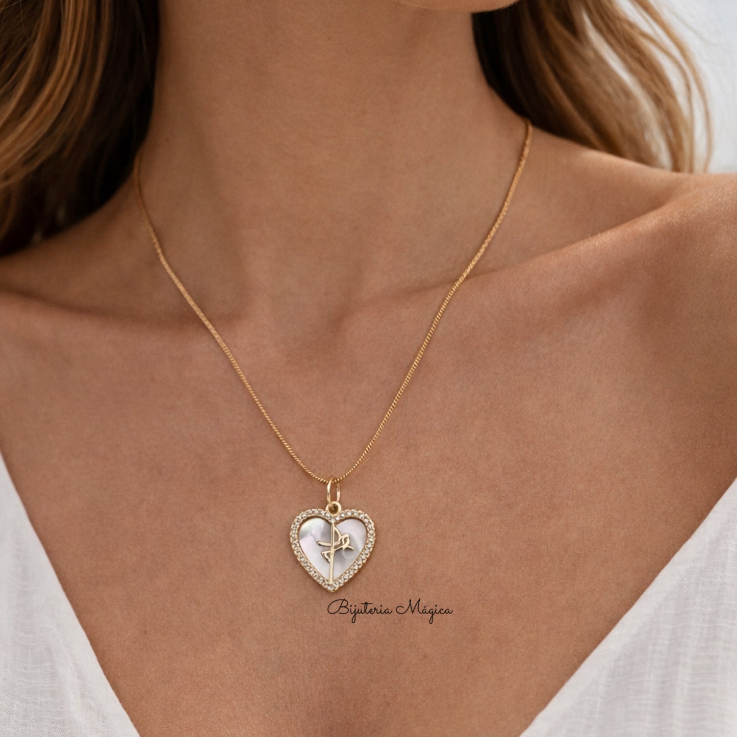 Stainless Steel Faith Heart Necklace