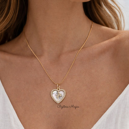Stainless Steel Faith Heart Necklace