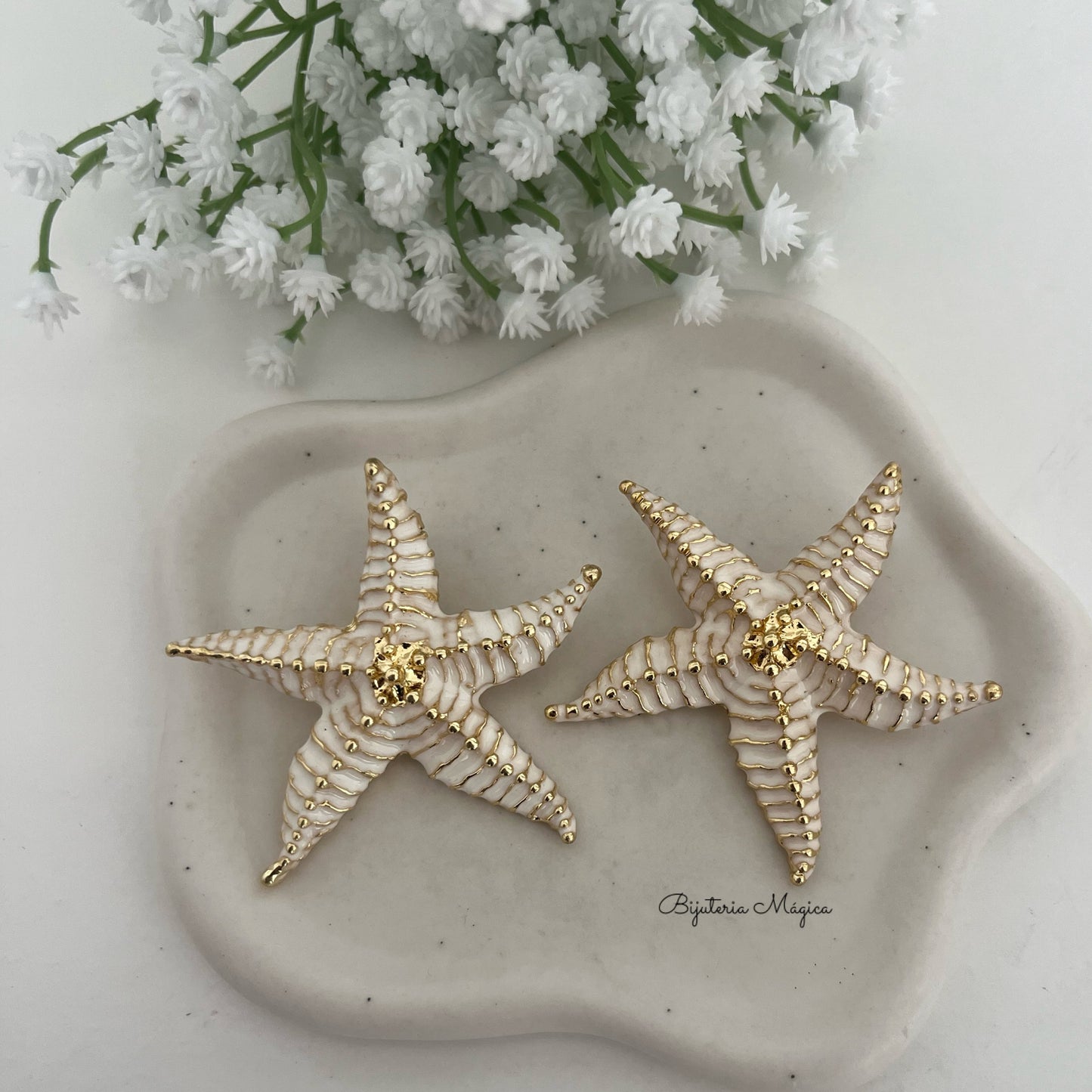 Brincos Estrela do Mar Elegance em Aço Inoxidável