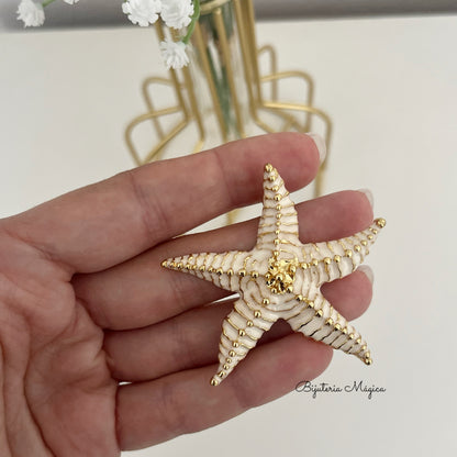 Brincos Estrela do Mar Elegance em Aço Inoxidável