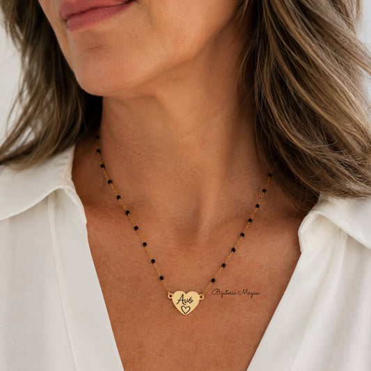 Colar Personalizado “Avó” em Aço Inoxidável