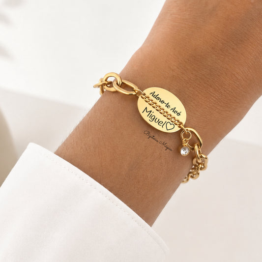 Pulseira Personalizada Oval