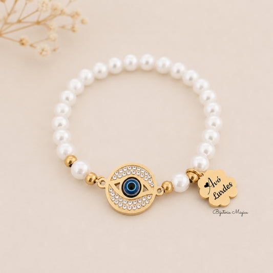 Pulseira Elástica Olho Protetor Personalizada