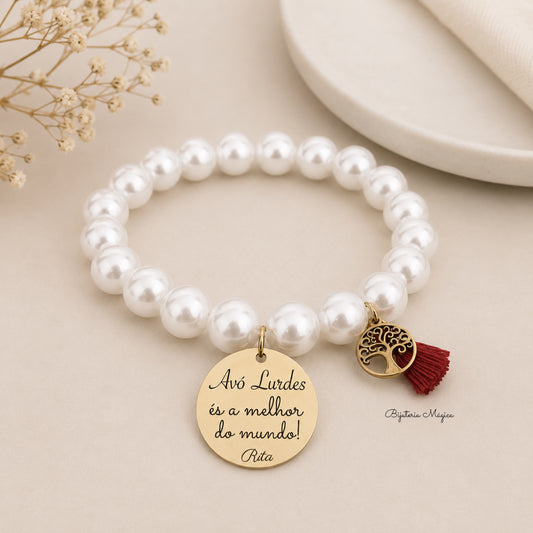 Pulseira Elástica Personalizada com Medalha